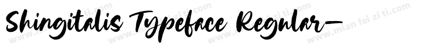 Shingitalis Typeface Regular字体转换